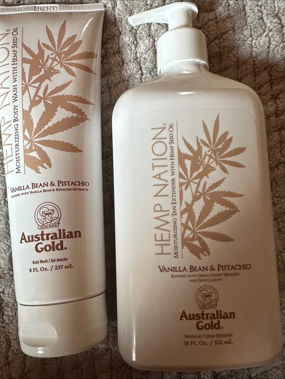 NEW Hemp Nation Vanilla Bean & Pistachio Moisturizing Body Lotion and Body Wash